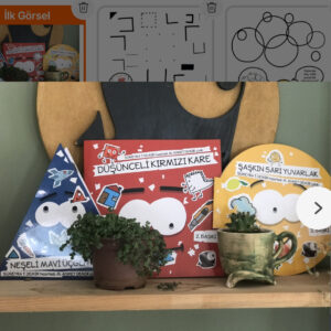 Renkli Şekilli Kitaplar 3 Kitaplık Set